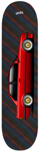 Car Art E30 325 BMW Skateboard Deck 7-ply canadian hard rock maple red stance v1 - Afbeelding 1 van 1