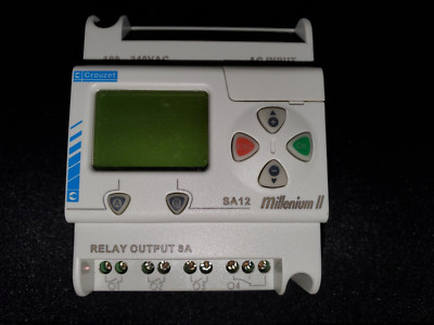 Crouzet SA12 Millenium II Controller, Relay Output 8A, 100-240VAC, 88950043