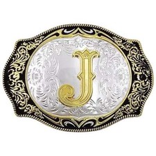 New Golden Initial J Belt Buckle