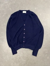 Vintage Cardigan Sweater Size Medium Lord Jeff True Thrashed Old 1960s-1970s