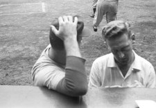 Closeup Of Brooklyn Dodgers Announcer Vin Scully 1956 Old Baseball Photo