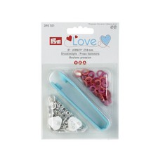 21 Prym Love Sewing-Free Jersey Ring Push Buttons 8 MM Red