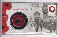 AUSTRALIAN PNC: 2021 REMEMBRANCE DAY COLOURED MEDALLION LIMITED EDITION #M1490