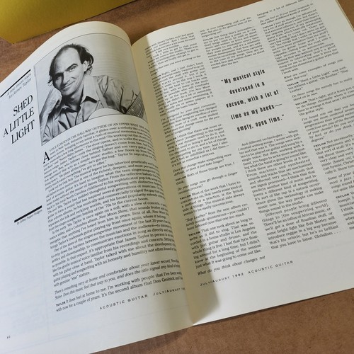 James Taylor Acoustic Guitar Magazine JULY/AUGUST 1992 Preston Reed Peter rowan - Picture 4 of 7