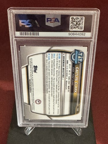 2022 Caitlin Clark Bowman Chrome University #50 PSA 9 Amazing Card 🔥🔥🔥 - Picture 2 of 2