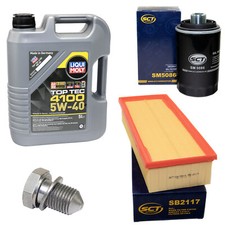 Motoröl Filter Set 5W40 5 Liter + Ölablassschraube für Audi TT Seat Skoda VW EOS