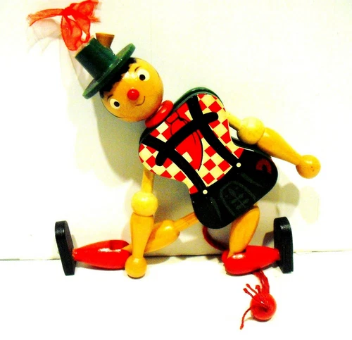 Wooden vintage  Marionette Pull String figure -  BOYS & GIRLS -  ORIGINAL