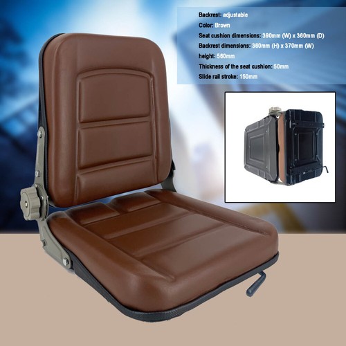 Universal Forklift Seat for Garden Lawn Mower Tractor Suspension Seat with Track - Picture 2 of 12