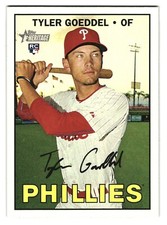 2016 Topps Heritage Tyler Goeddel Rookie Philadelphia Phillies #667