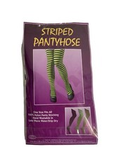 STRIPED PANTYHOSE COSTUME ANY PARTY NEON NYLON-SOCKS ONE SIZES FIT ALL