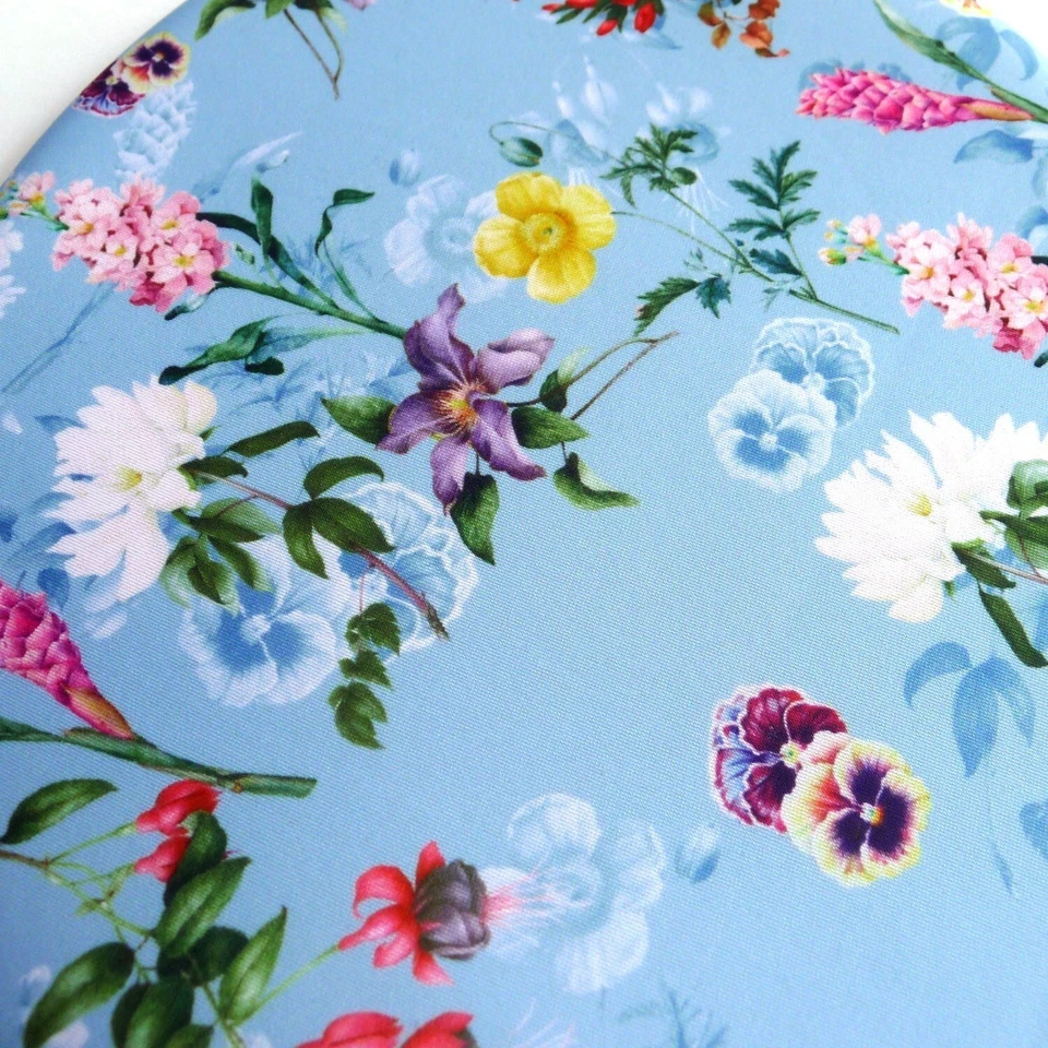Ergonomic Mouse Pad with Wrist Rest Memory Foam for Carpal Tunnel Blue Floral - Image 3 of 4