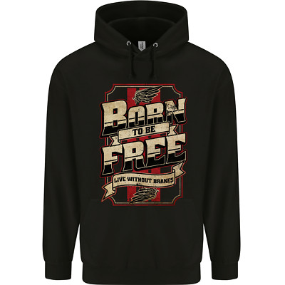 Born To Be Free Biker Motorrad Motorrad Kinder Kids Hoodie