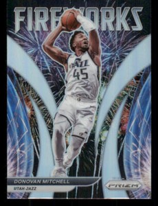 2021-22 Panini Prizm Fireworks Prizms Silver #10 Donovan Mitchell