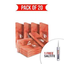 Himalayan Salt Bricks Tiles 8x4x1 Pack of 20 For Spa Sauna Walls and Home Decor