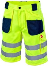 Hi Vis Work Shorts Men EN ISO 20471 Class 2 Safety Site Shorts Yellow