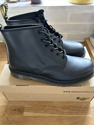 Dr Martens 101 Boots Smooth Black/Black Stitch Size 13 UK New Boxed  UK