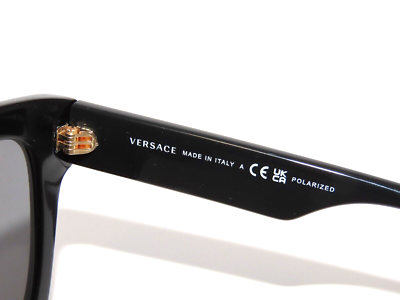 Versace 4417 GB1/81 Black Grey Polarized Sunglasses VE4417U  display picture 1