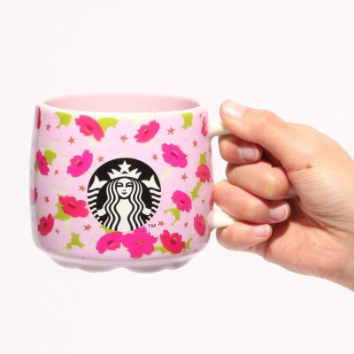 スターバックス　　2024 Starbucks Summer 2024 White Pearl Marble Floral Venti Cold
