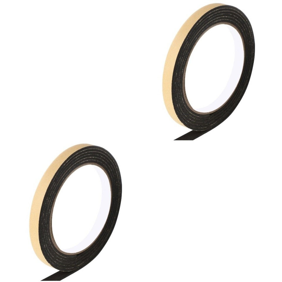 2 Pack Shower Sealant Strip Foam Tape Single Sided Black Caulk Sticky