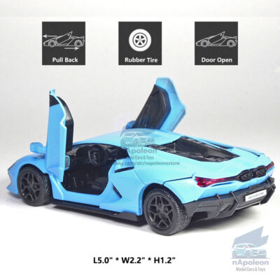 Modèle Réduit Lamborghini Revuelto 1/36 - Diecast Métal Bleu - Édition 2023 - Neuf Dans Sa Boîte