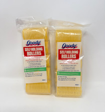 GOODY Yellow Large Self Holding Rollers Curlers 10 Total New 1995 VTG 69671