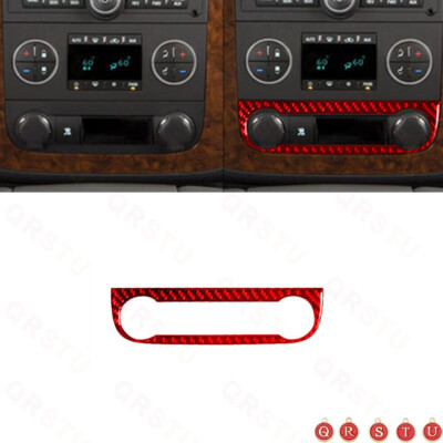 For Silverado/tahoe/sierra 2007-2014 Red Carbon Fiber Climate Control Cover Trim