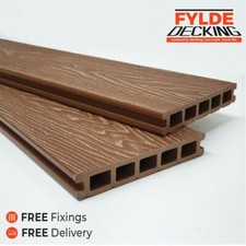 4.8m Composite WPC Decking Boards - Deep Embossed Woodgrain Plastic Boards