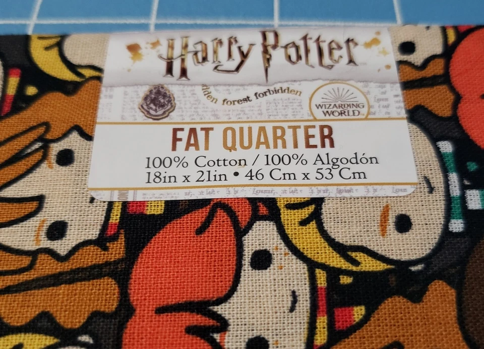 NIP Harry Potter Chibi Fat Quarter Eugene Textiles Harry Ron Hermione Draco - Image 3 of 4