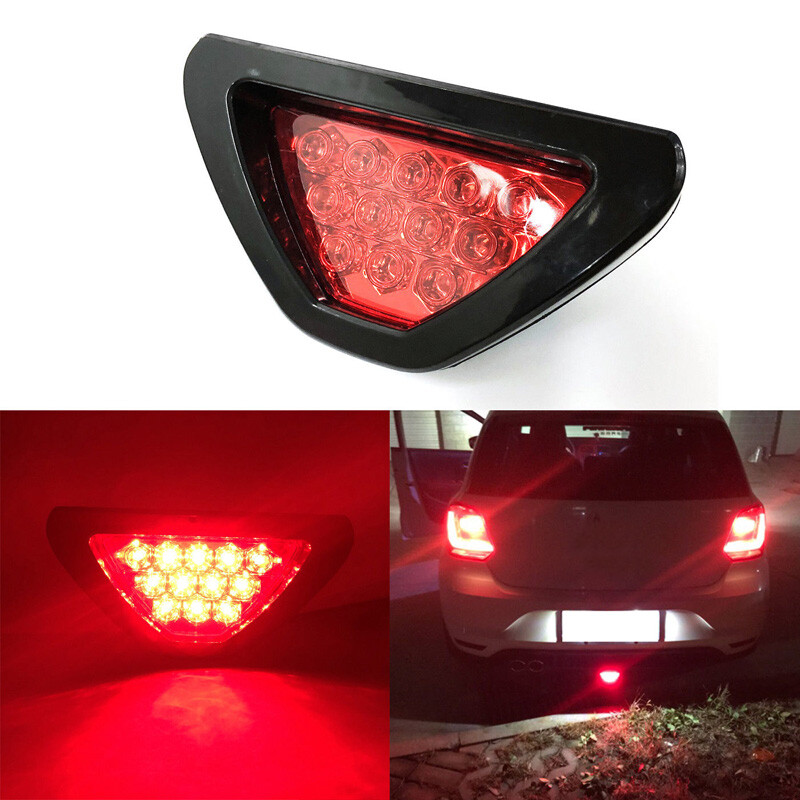 Fanale Posteriore Luci Dei Freni Universal F1 Style 12 LED Red Rear Tail Third Brake Stop Safety Lamp Light Car - Foto 6