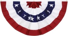 USA Pleated Fan Flag 3X5 Feet American US Bunting Flags Half 5X3 Fan Banner 100