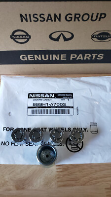NEW GENUINE NISSAN WHEEL LOCK SET OF 4 IN SEALED NISSAN BAG 999H1