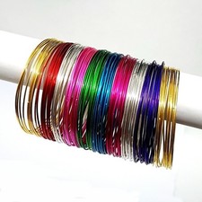Indische Armreifen Set Ø6,5cm Bracelet Armband Bollywood Choorian Bangles bunt