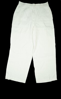 Gerry Weber Ella Womens Jeans 7/8 Pants Ankle Linen Relaxed Summer Size 38 M White