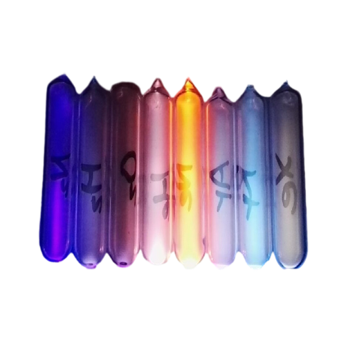 Noble Gas Element Sample Sealed in Ampere Bottle Helium Neon Argon