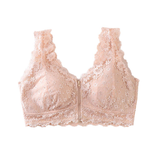 Frauen Sexy Front Zipper Öffnung Spitze Volle Tasse Gepolsterte Bhs Push-Up 丷 - Bild 14 von 15