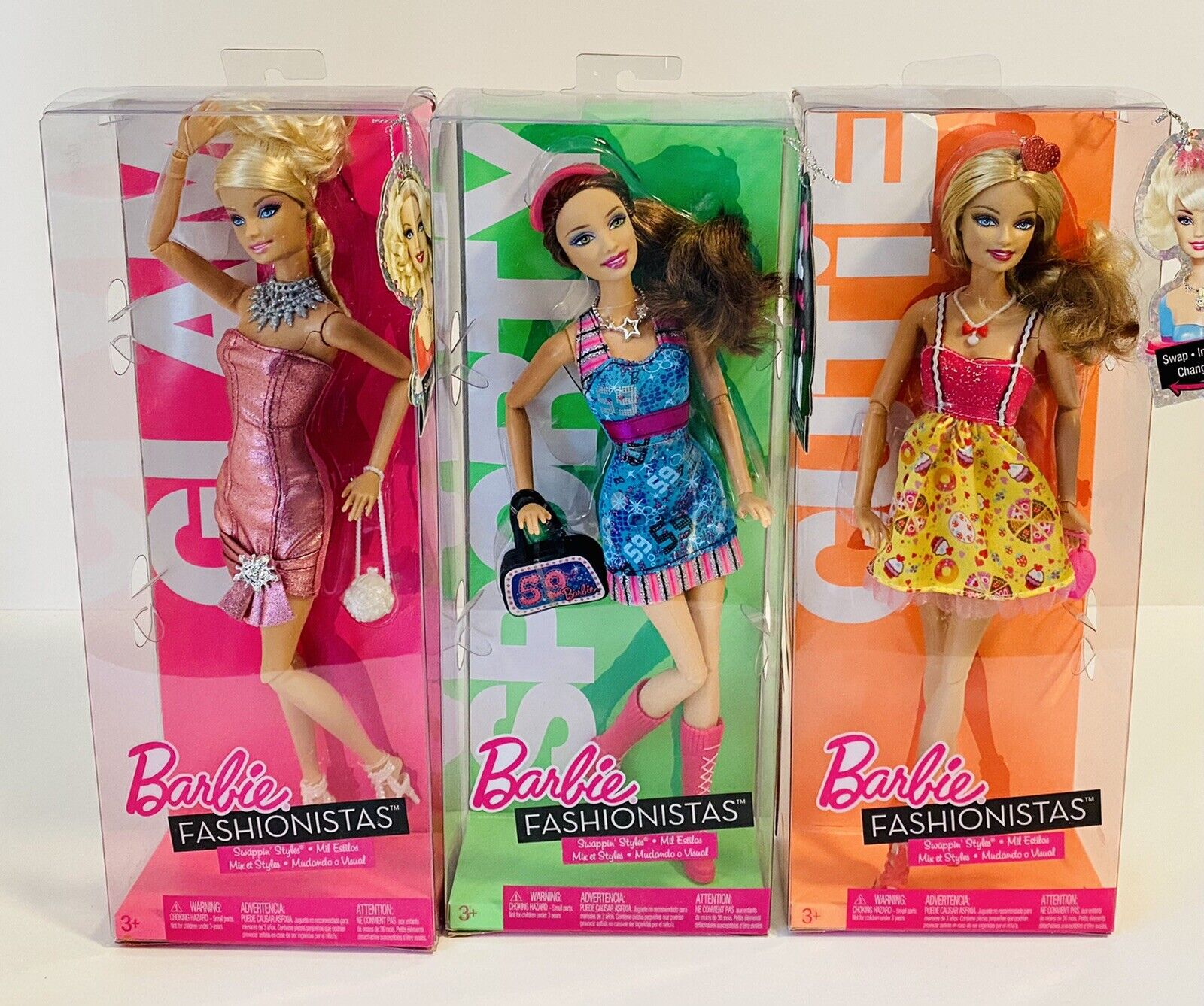 Barbie Fashionistas Cutie Fashion Pack 2010 3 Outfits