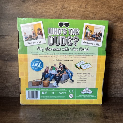 NUEVO Who's the Dude? Juego de Charadas Hilarantes Incluye Inflable Tamaño Natural Tío! - Imagen 3 de 4