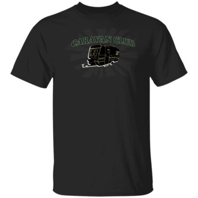 The Inbetweeners Funny Caravan Club British TV Show Sitcom T shirt Black Grey