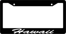 Black License Plate Frame CURSIVE Hawaii Auto Accessory 1342