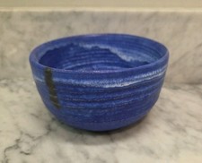 McCarty Pottery Large Old Fashioned Bowl Cobalt with Rivermark