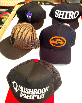 Shiro Darkkmane Tweed Military Monkey Shoulder Mushroom Trucker Hat Lot 5 17-008