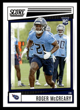 2022 Panini Score Roger McCreary #347 Tennessee Titans  Rookie NFL Football