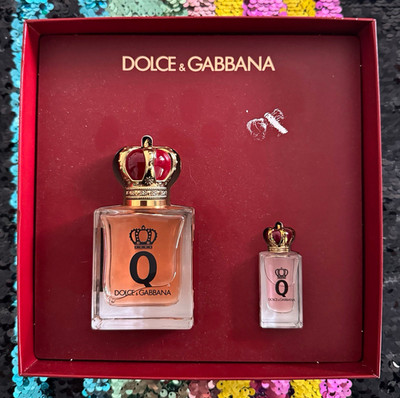Dolce & Gabbana Geschenkbox rot, Parfümflakon + Miniatur, 2 Stück