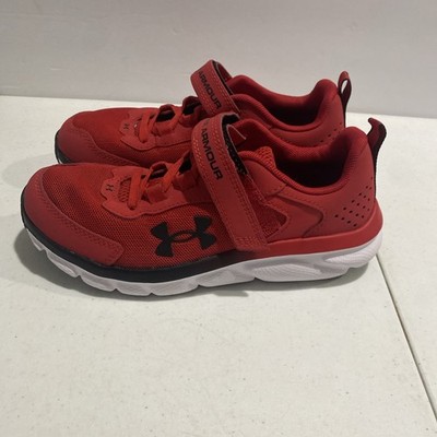 Under Armour UA BPS Assert 9 Red/Wht/Bl Boy's Sneakers-Sz 3Y 3024635-600