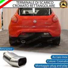 TERMINALE DI SCARICO RETTANGOLARE FIAT BRAVO MK2 FINALINO CROMATO INOX