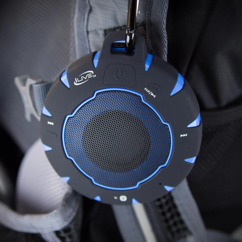 Waterproof Wireless Speaker, Includes Detachable Carabiner Clip and Micro-USB... - Image 4 of 4