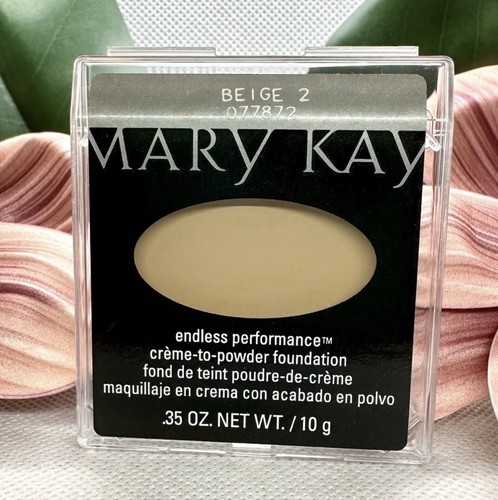 Mary Kay BEIGE 2 New! Endless Performance Creme to Powder Foundation.