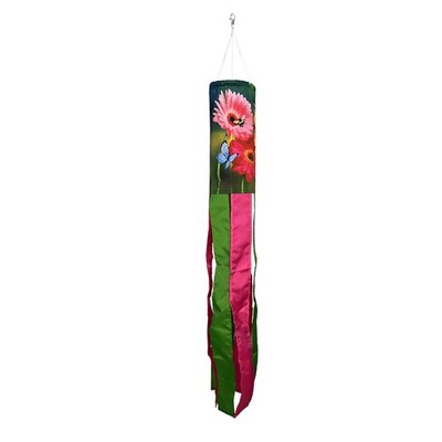 Briarwood Lane Spring Garden Gerber Daisies Windsock Wind Twister 40x6