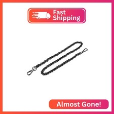 uxcell Purse Chain Strap, 32" Leather Iron Flat Chain Strap Handbag Chains Purse