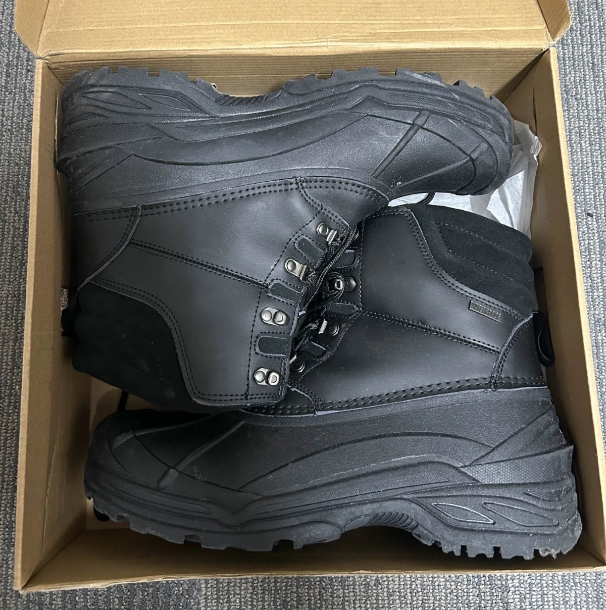 Northikee Men’s Waterproof Winter Snow Boots Size 12 Mid-Calf Insulated